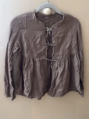 Matta NY Vaibhav Jacket Top Taupe  Size XS NWT Lightweight Wool Moss #F • $40