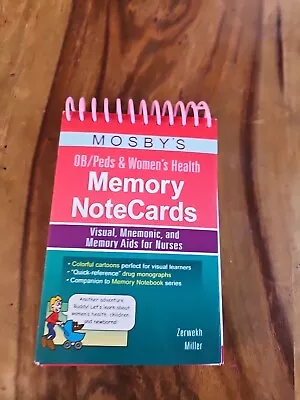 NEW Mosby’s OB/Peds & Women’s Health Memory NoteCards Nursing Flashcards Zerwekh • $19.99