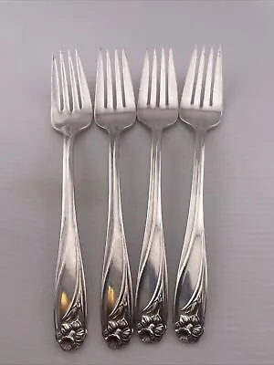 1950 Daffodil Pattern 4 FORKS 1847 Rogers Bros Lot Set Old Vintage Flatware • $29.99