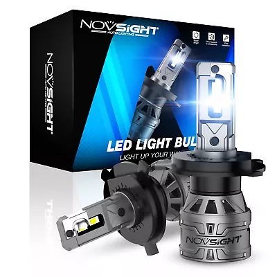 NOVSIGHT H4 LED Headlight Bulbs Kit Lamp Car 6500K Globes High Low Beam 13000LM • $32.29
