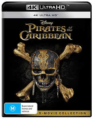 Pirates Of The Caribbean - Complete 5 Film Collection [4K Ultra HD] Johnny Depp • $64.95