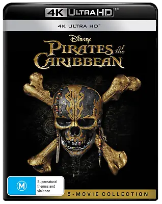 Pirates Of The Caribbean - Complete 5 Film Collection [4K Ultra HD] Jonny Depp • $64.95