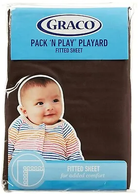 Graco Pack N Play Playard Fitted Sheet Chocolate Brown Baby 39  X 27  Unisex • $9.69