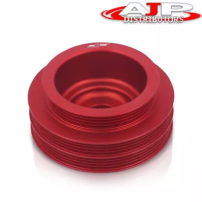 Red Aluminum Crank Shaft Under Drive Pulley For Acura Honda B16 B18 VTEC • $44.99