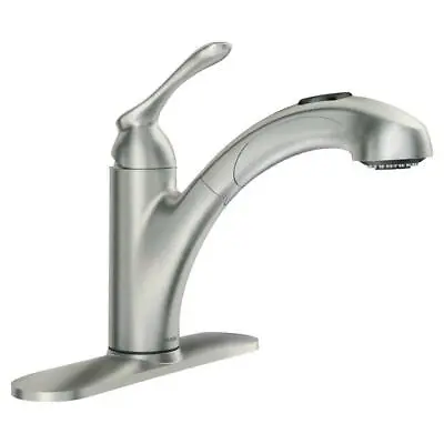 MOEN Banbury 1-Handle Pull-Out Sprayer Kitchen Faucet W/Power Clean In S.Resist • $99.74