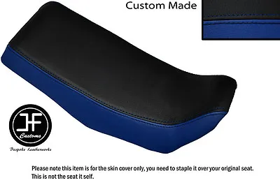 Royal Blue & Black Automotive Vinyl Custom Fits Honda Qr 50 Dual Seat Cover Only • £142.53