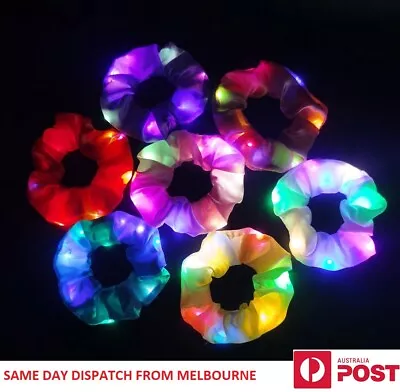 $4.99 • Buy LED Shinny Hair Ties Elastic Scrunchies Women Teen Party Accessories