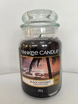 Yankee Candle Black Coconut Large Glass Jar 623g Container • £21.85