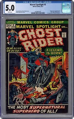 Marvel Spotlight #5 CGC 5.0 1972 4338801001 1st App. And Origin Ghost Rider • $2950