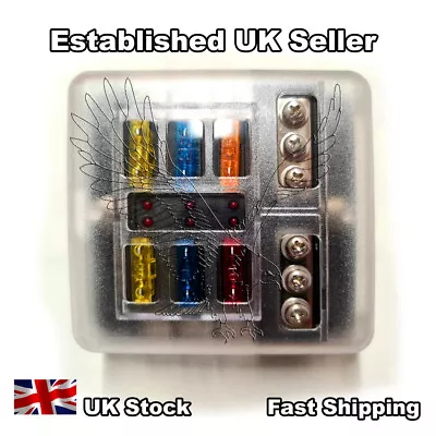 £11.50 • Buy 6 Way, 12volt Fuse Box With Built In Bus Bar For Campervan, Motorhome, Marine