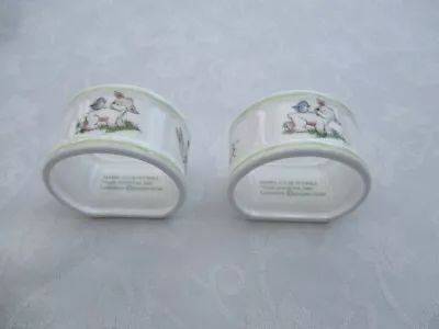 Mabel Lucie Attwell 2 Napkin Rings By Oakleigh Ceramics • £4.99