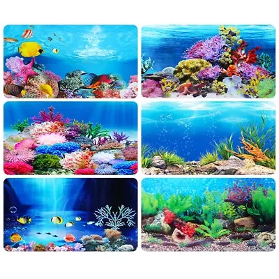 $12.04 • Buy Aquarium Background Poster Ocean Self-adhesive Fish Tank-Backdrop Sticker Decor