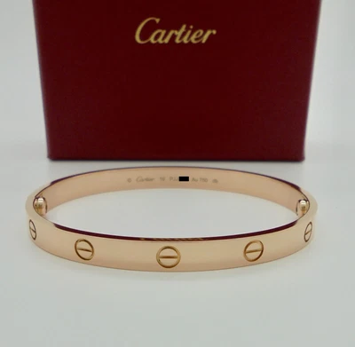 £4949.52 • Buy Authentic Cartier Love Bracelet In 18k Rose Gold Size 19 CoA Receipt RRP$10,500