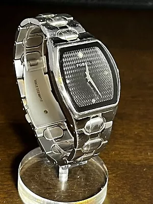 Mens Fossil ARKITEKT FS-4079 All Stainless Quartz Wrist Watch New Battery Runs! • $49.95