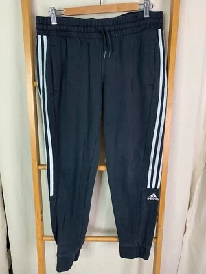 $14.83 • Buy Adidas Essentials Colorblock Mens Black Sweatpants Size Medium