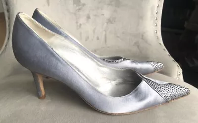  Shoes Size 4.5 - Magrit - Made In Spain - Grey Silver With Dimontie Design • £9.50