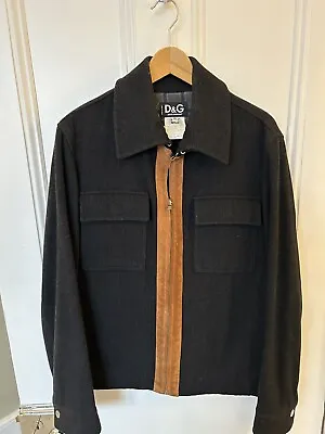Men’s Vintage D&G Charcoal Grey Wool Jacket Size UK 40 (chest Measures 42) • £149