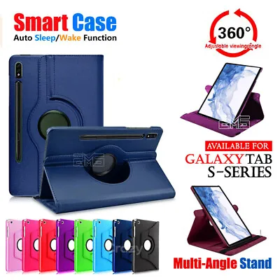 Rotate Smart Leather Case Stand Cover Fr Samsung Galaxy Tab S9 FE+ Plus S8 S7 FE • $15.95