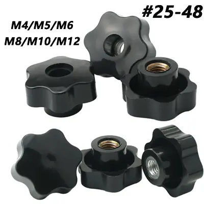 £1.86 • Buy Clamping Nut M4/M5/M6-M12 Female Thread Plastic Star Knob Screw Machinery Handle