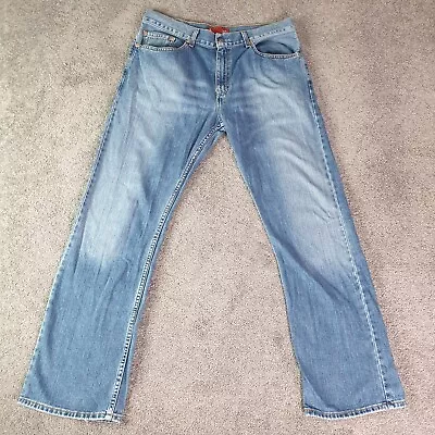 Levis 503 Bootcut Blue Denim Jeans W35 L32 Washout Fade Distressed • $34.88