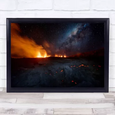 Eruption Volcano Lava Magma Star Landscape Drama Dramatic Wall Art Print • $25.85