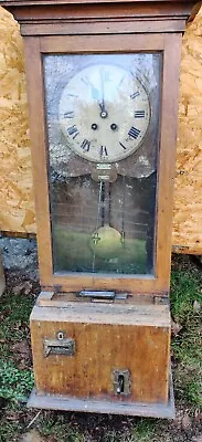 £300 • Buy Vintage Clocking In Clock Machine Time Recorder Factory Clock Gledhill Brook