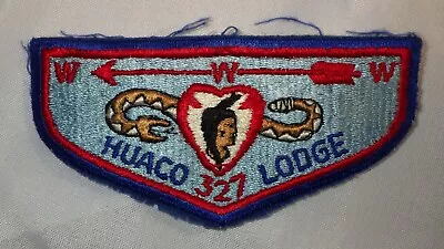 BSA Boy Scout OA Order Of Arrow HUACO LODGE 327 WWW Gauze Back Pocket Flap Patch • $2.99