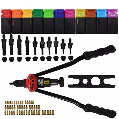 16 Rivet Nut Setter Kit W/ 110Pcs Metric Rivet Nut+11Pcs Interchangeable Mandrel • $55.53