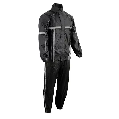 Milwaukee Leather MPM9510 Men's Black Water-Resistant Motorcycle Rain Suit With • $69.99