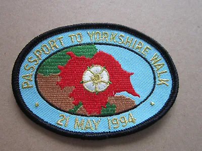 Passport To Yorkshire Walk 1994 Walking Hiking Cloth Patch Badge (L3K) • £3.99