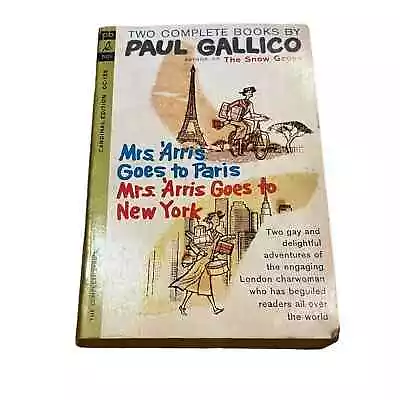 Mrs 'Arris Goes To Paris & New York Paul Gallico 1963 Cardinal Ed PB • $54.99