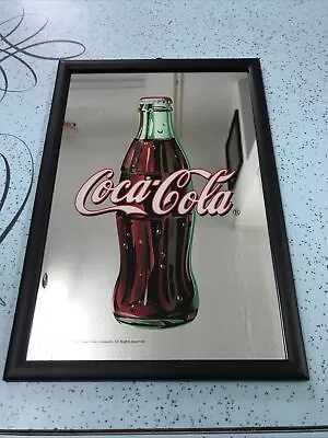 Vintage Coca Cola Bottle Advertising Pub Bar Man Cave Mirror Framed Lot 1 • £12.99