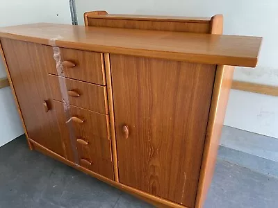 Vintage Scandinavian Mid-Century Teak Credenza/Sideboard By Skovby Mobelfabrik • $900