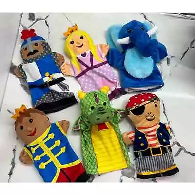 Hand Puppets Melissa & Doug Palace Pals Knight Prince Princess Dragon Pirate • $32.99