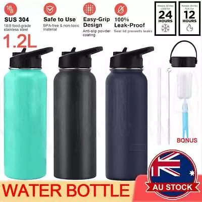 Water Bottle Stainless Steel Double Wall Vacuum Cycling Insulated Drink Cup AU • $20.95