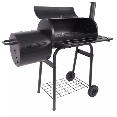 BBQ Grill Charcoal Offset Smoker Pit Outdoor Cooker Barbecue Tools Portable • $177.18