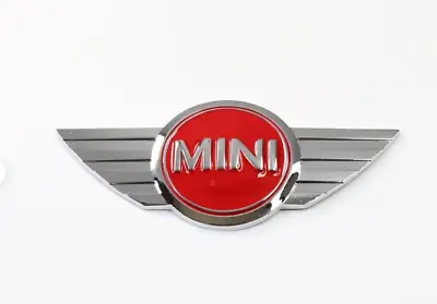 NEW RED MINI Cooper CLUBMAN S FRONT HOOD Emblem Badge Sticker R50 R52 R57 R58 • $14.99