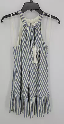 Mustard Seed Anthropologie Dress Womens Small Blue Ivory Stripe Sleeveless Boho • $24.48