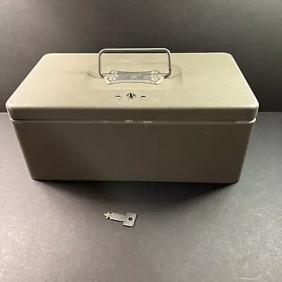 Vintage Swanco Metal Lock Box Tackle With Key And Tray Jamestown USA • $10