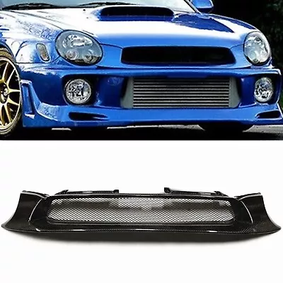 For JDM Subaru Impreza 7th 2002-2003 Front Bumper Hood Grille Grill Carbon Fiber • $235.98