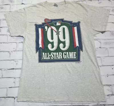 MLB All Star Game Shirt Men's Large Ash White 90s 1999 Baseball League • $23.49