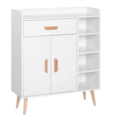 HOMCOM Side Cabinet Hallway Storage Unit Home Console Table Organiser White • £59.99