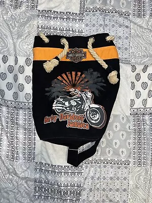 Harley Davidson Motorcycles Jamaica Black Backpack Duffle Bag • $19.99