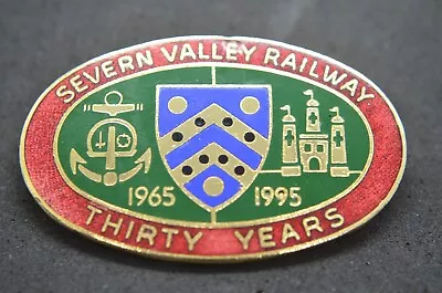 Servern Valley Railway Thirty Years 1965-1995  No.8 Train Pin Badge By R.E.GOMM • £7