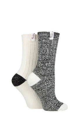 £9.99 • Buy Ladies 2 Pair Elle Velvet Soft And Sparkle Boot Socks