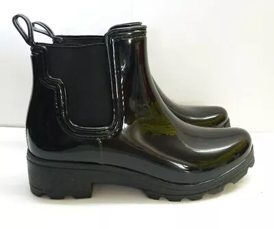 Y/402# London Rebel Chunky Chelsea Welly Patent Black UK 4/EU 37  • £34.99