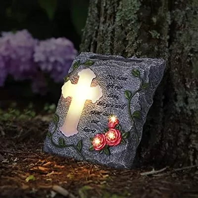  Garden Memorial Stepping StoneThe Cross Solar LED Lights Outdoor  • $58.72