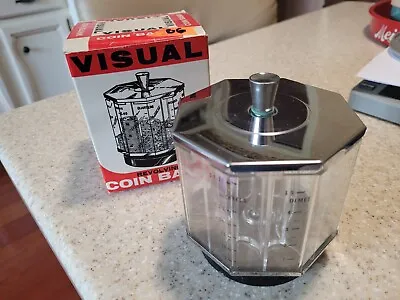 Vintage Superior Visual Revolving Coin Bank With Box Merchandise Mart Chicago • $12