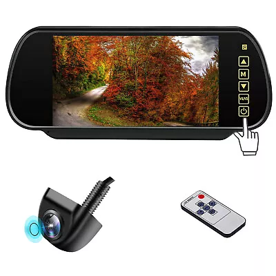 7  Touch Screen Mirror Monitor Car RearView Night Vision Reversing Camera For RV • $57.79