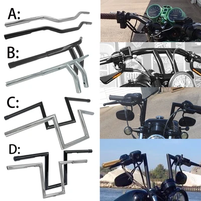 $69.99 • Buy Fat Custom 8  Rise T-bars Handlebars 25mm Drag Bar For Harley Flst Fxst